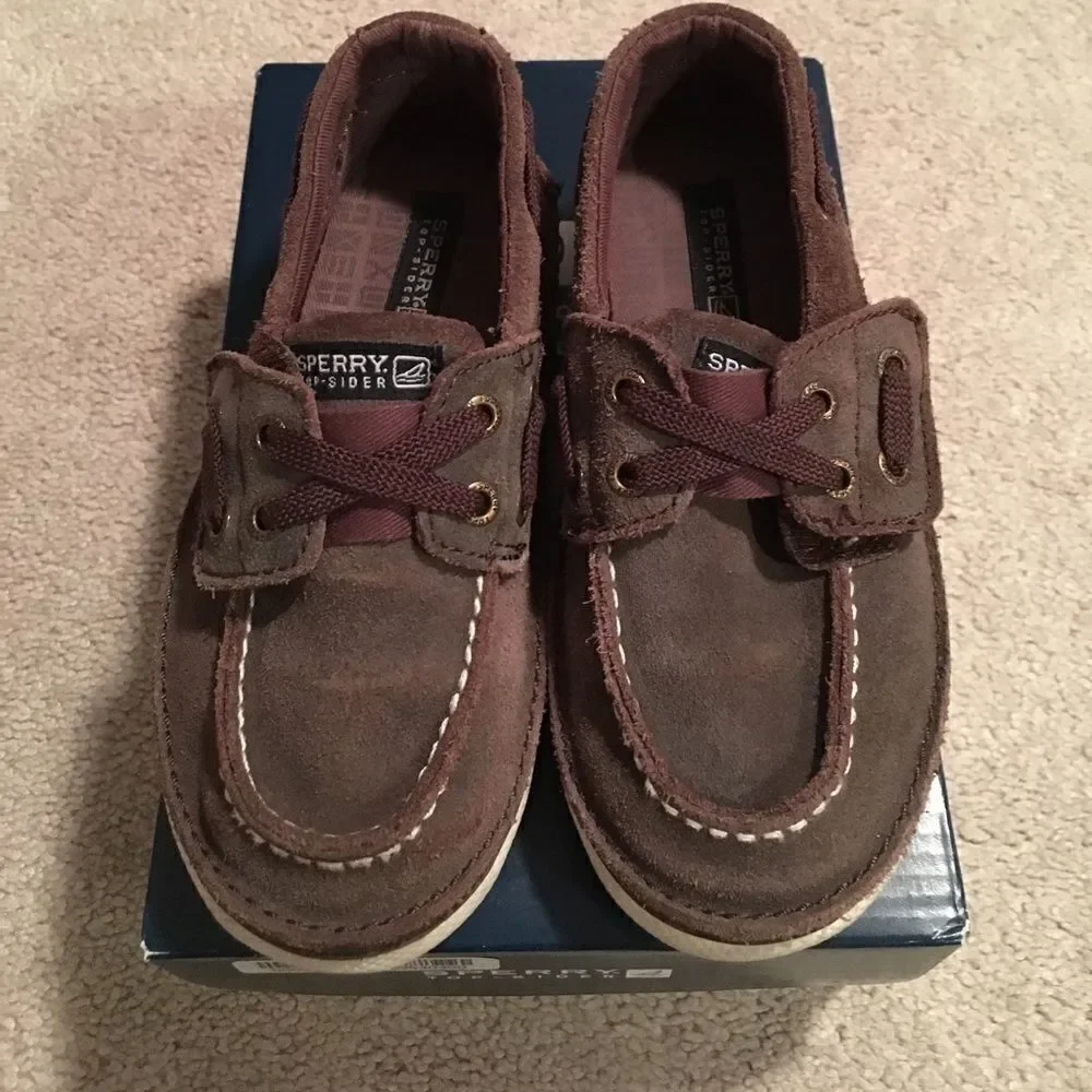 Sperry Little Boys Dark Brown Cruz Jr Top Sider - Size 10 1/2